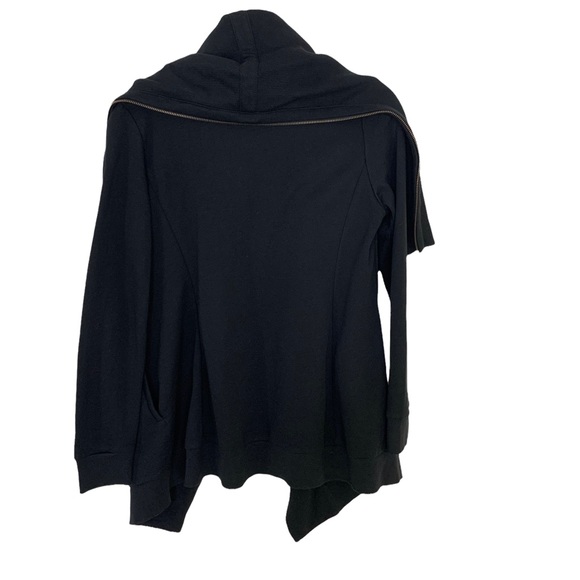 All Saints Sweatshirt Dahlia Convertible Zipper Collar Black S NWT - Picture 6 of 12